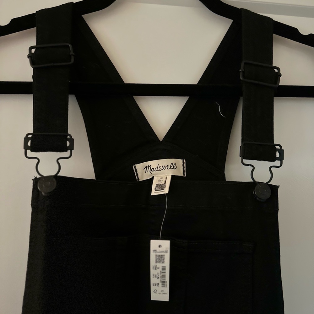 NWT Madewell Maternity Overalls (size XL) black